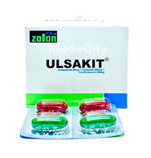 ULSAKIT (OMEPRAZOLE 20MG+TINIDAZOLE 500MG+CLARITHROMYCIN 250MG)