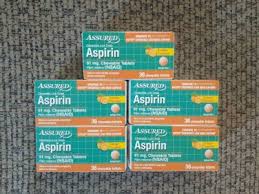 Assured Low Dose Pain Reliever Chewable Tablets - Aspirin (NSAID) - Orange Flavor