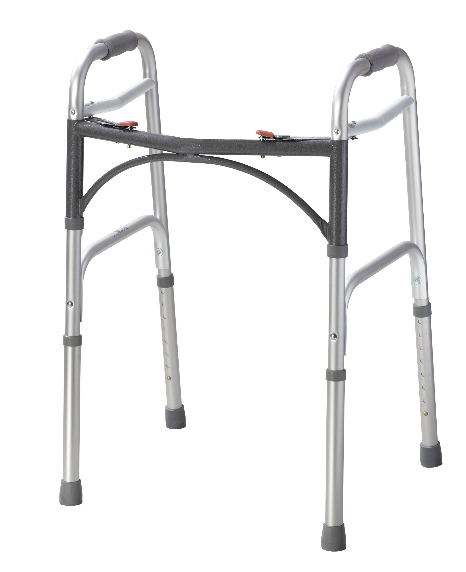 DRIVE MEDICAL - TWO BUTTON FOLDING UNIVERSAL WALKER WITH 5" WHEELS