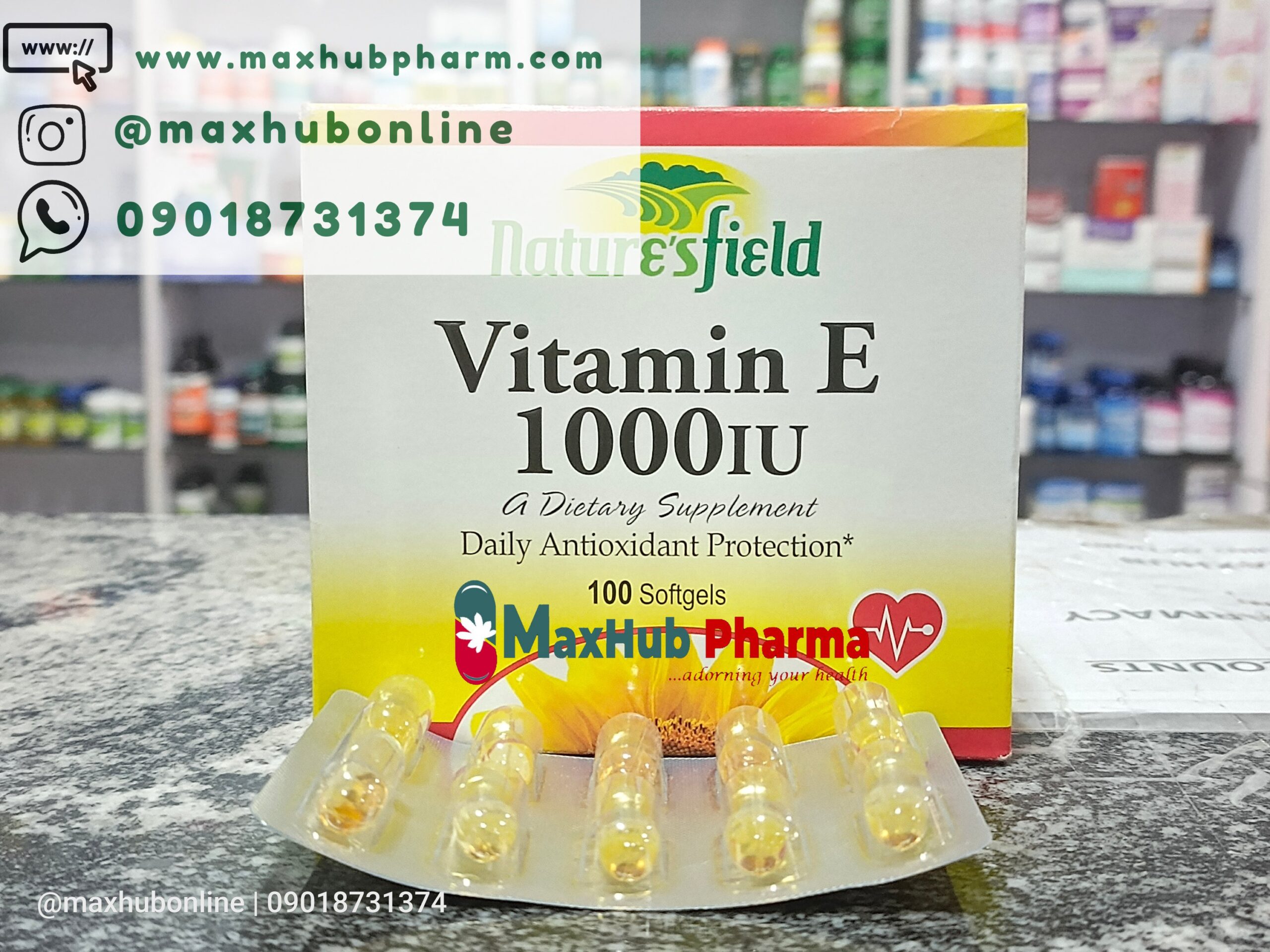 NATURE'S FIELD VITAMIN E 1000IU 100'S