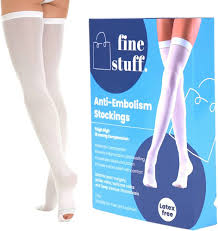 TED Hose Thigh High Open Toe Anti-Embolism Compression Stockings - Latex-Free
