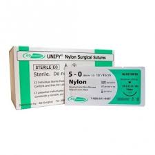 NYLON SURGICAL SUTURE 1, 12'S