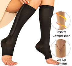 GRADUATED COMPRESSION STOCKINS, BLK