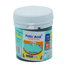 FOLIC ACID 5MGTABLET 1000'S