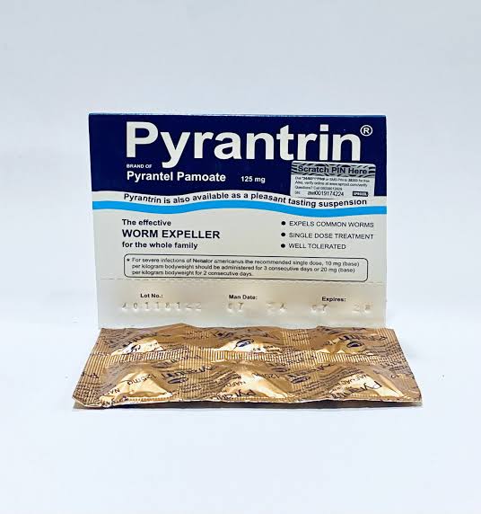 PYRANTRIN (PYRANTEL PAMOATE) *6 TABLETS
