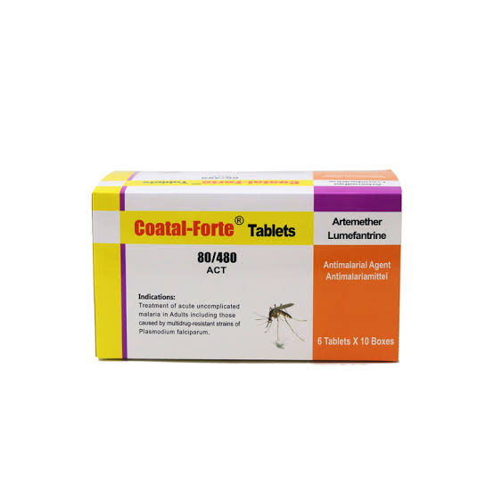 COATEL-FORTE (ARTEMETHER 80MG/LUMEFANTRINE 480MG) *6 TABS