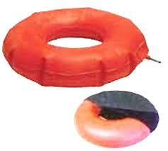 Inflatable Red Rubber Invalid Ring Cushion 18"/45cm | 1 EA