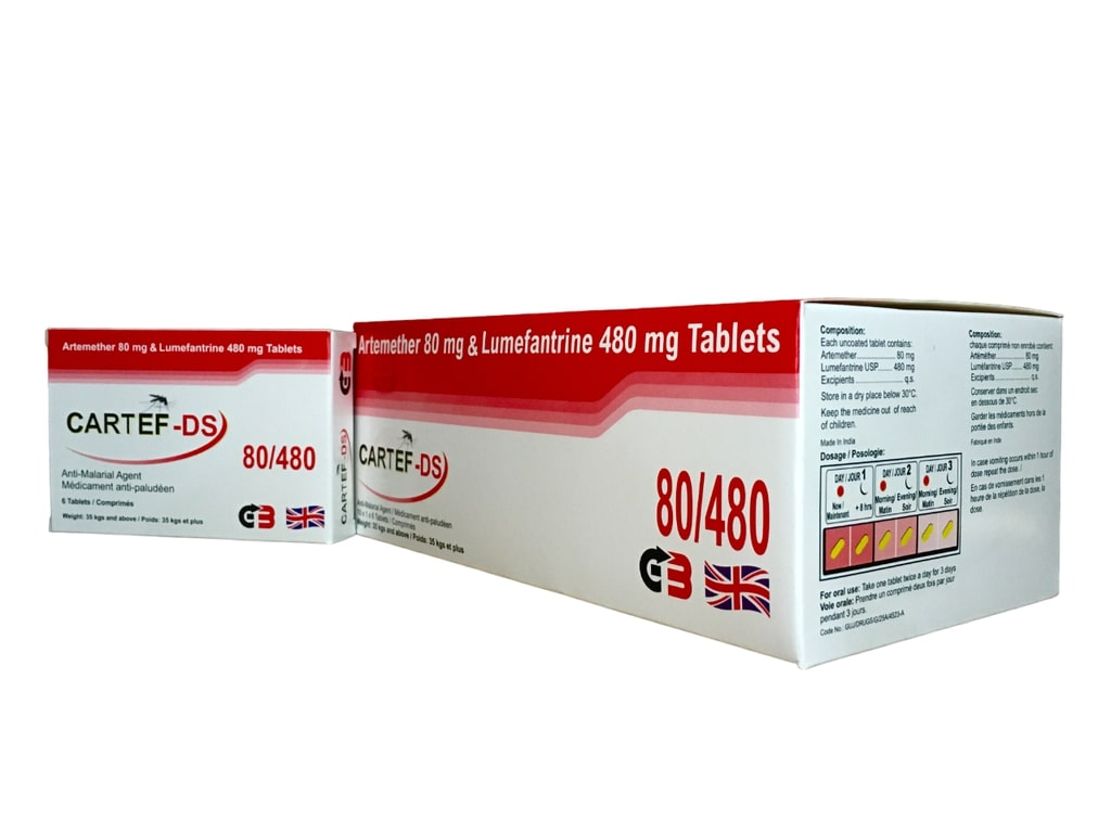 CARTCEF-DS (ARTEMETHER 80MG/LUMEFANTRINE 480MG) X6