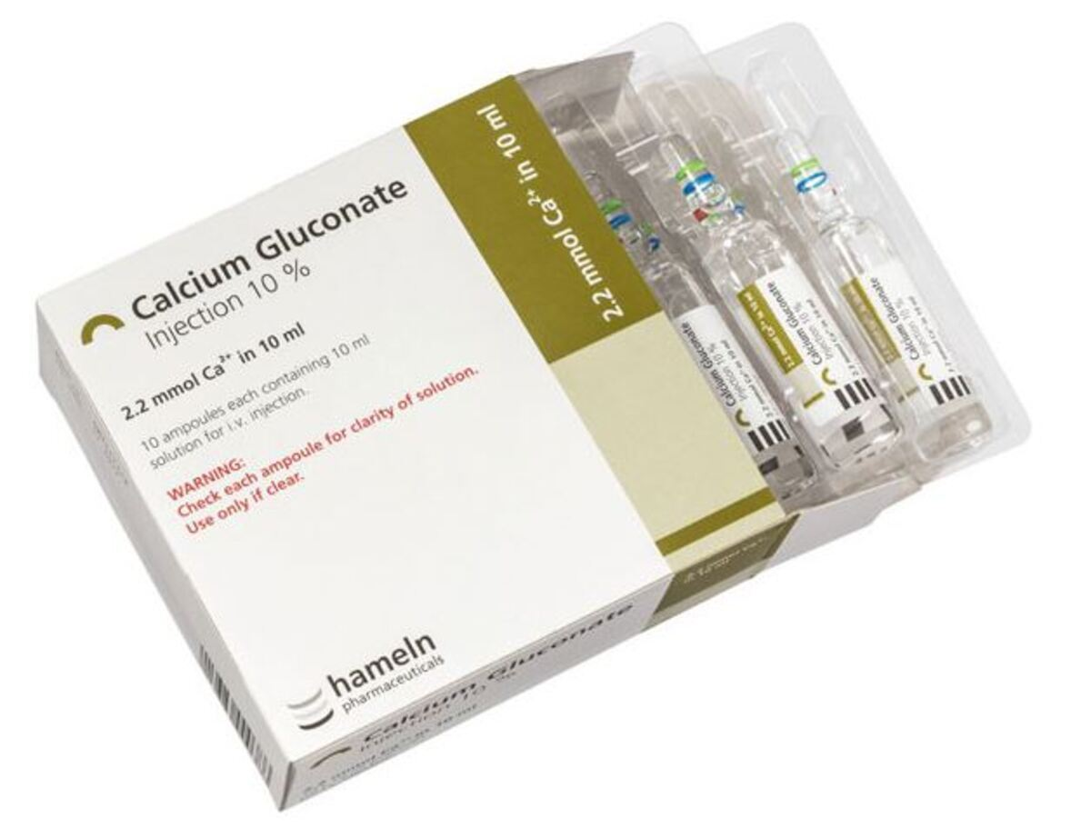 CALCIUM GLUCONATE 10% INJ 10ML X10