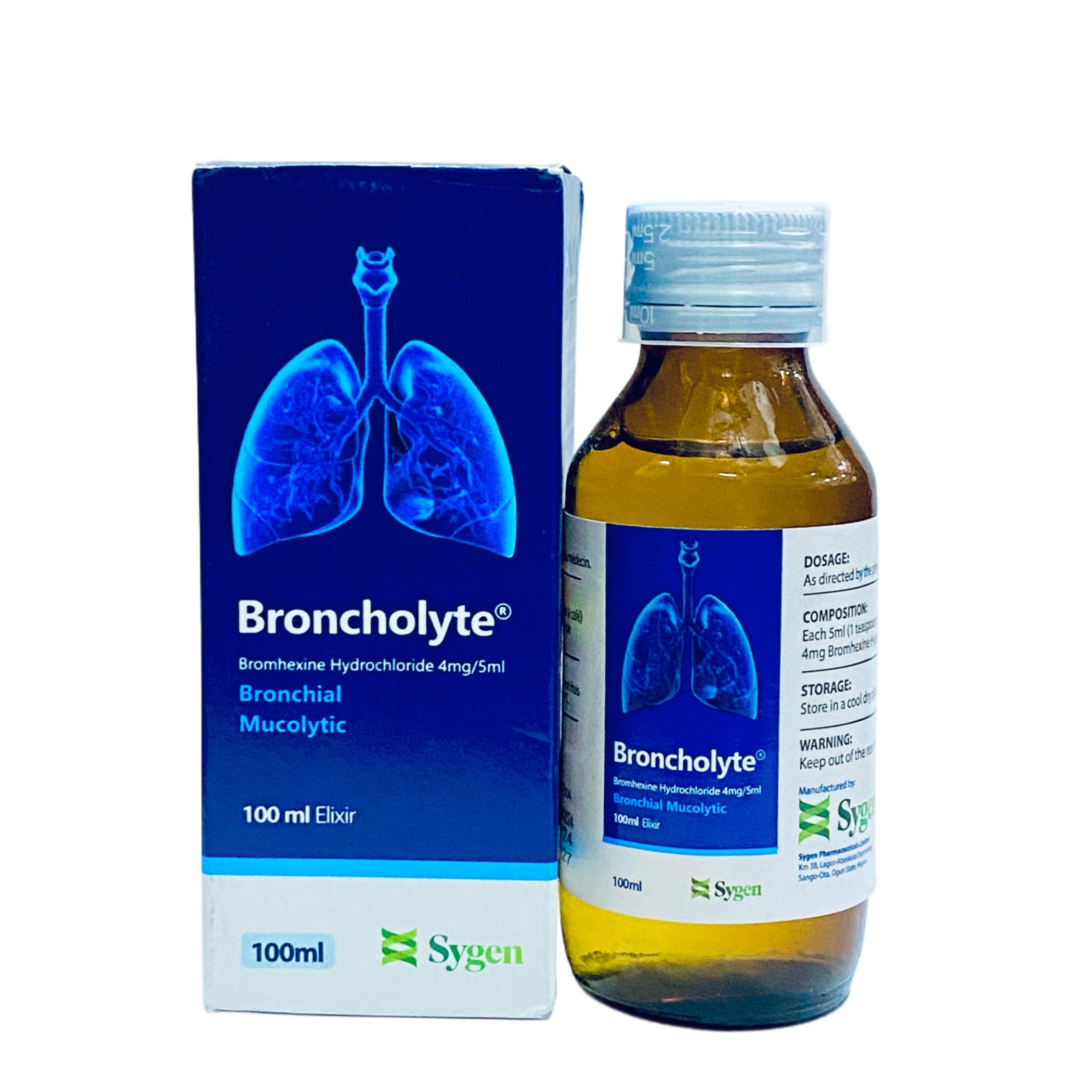 BRONCHOLYTE SUSP 100ML (BROMHEXINE HCL 4MG/5ML)