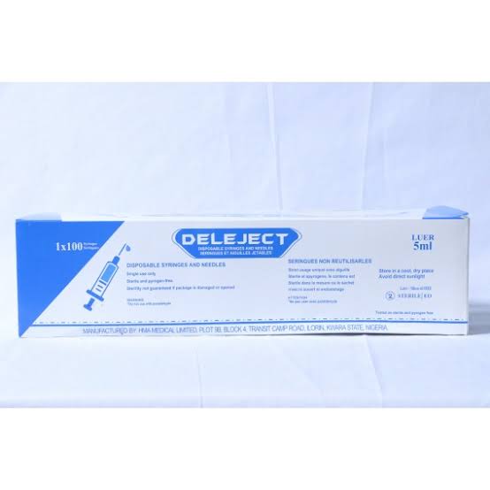 DELEJECT 5ML SYRINGES 100'S
