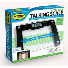 JOBAR TALKING SCALE, 15" X 12" X 1" PLATFORM, XWIDE 550 LB. WEIGHT CAPACITY